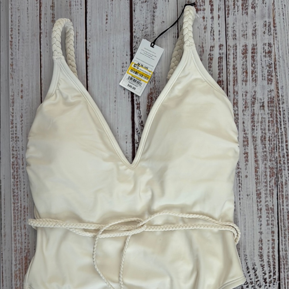 Shade & Shore Cream One Piece Swimsuit - Picture 5 of 12